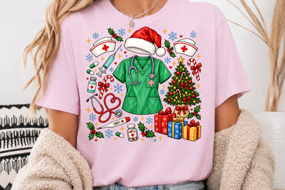 Nurse Holiday Christmas PNG Medical Christmas Clipart