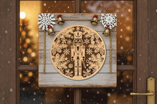 Nutcracker Soldier Christmas Laser Cut SVG, Nutcracker Ornament Cut File, Christmas Toy Soldier Winter Decor