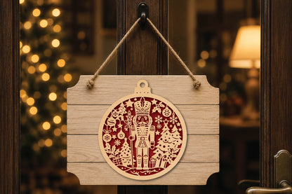 Christmas Nutcracker Ornament Laser Cut SVG