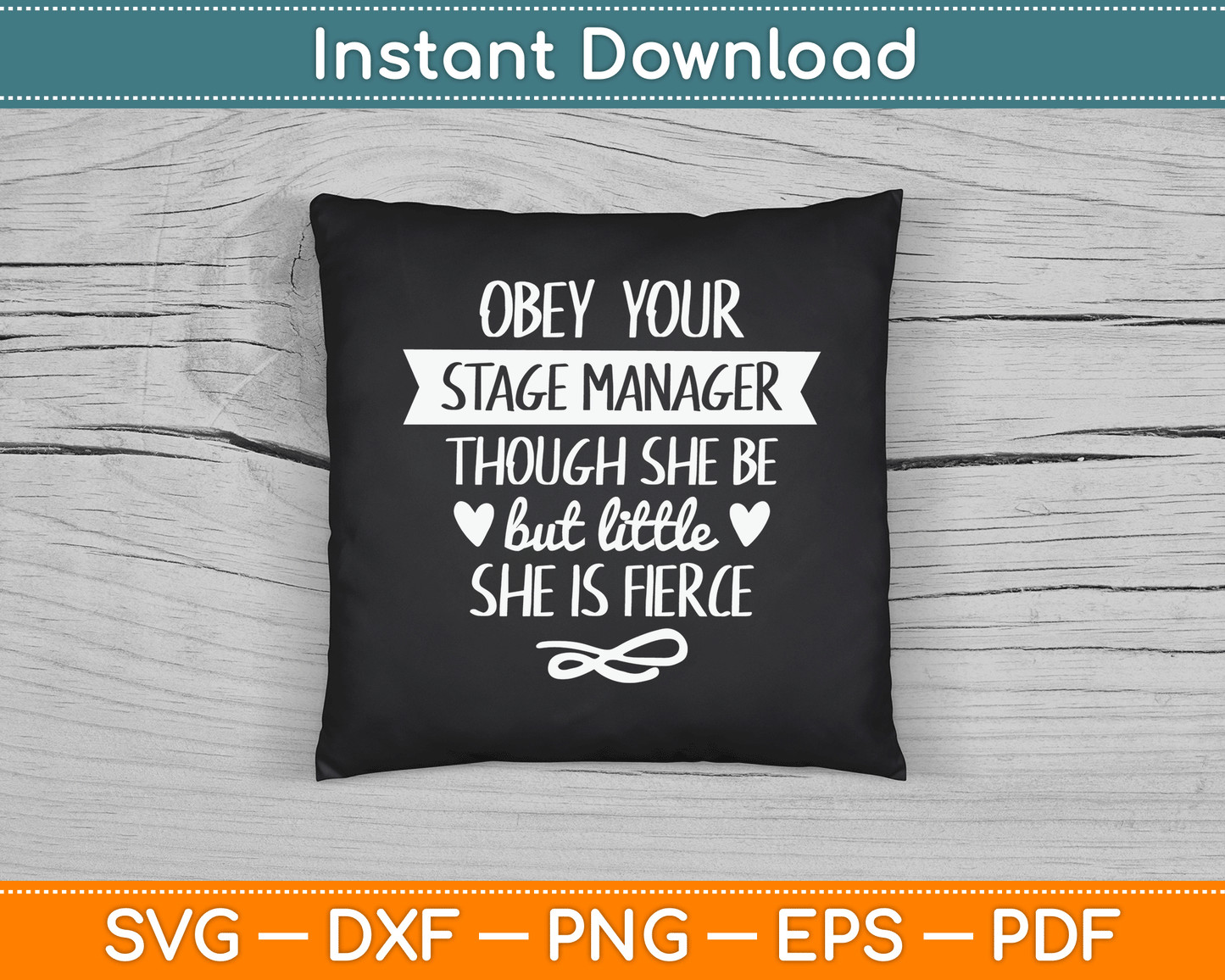 Obeys Your Stage Manager Stage Crew Backstage Theater SVG Digital Cutting File