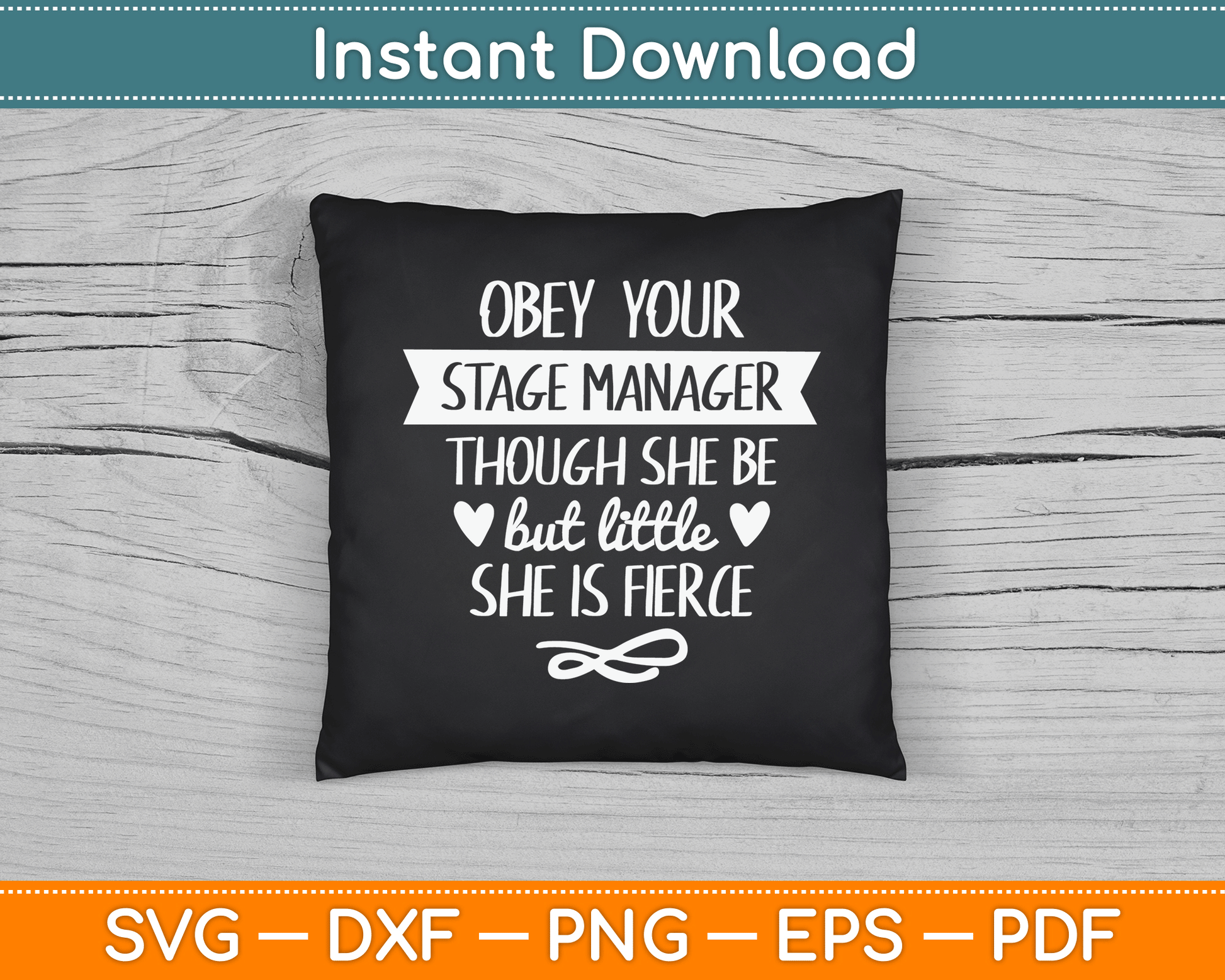 Obeys Your Stage Manager Stage Crew Backstage Theater SVG Digital Cutting File