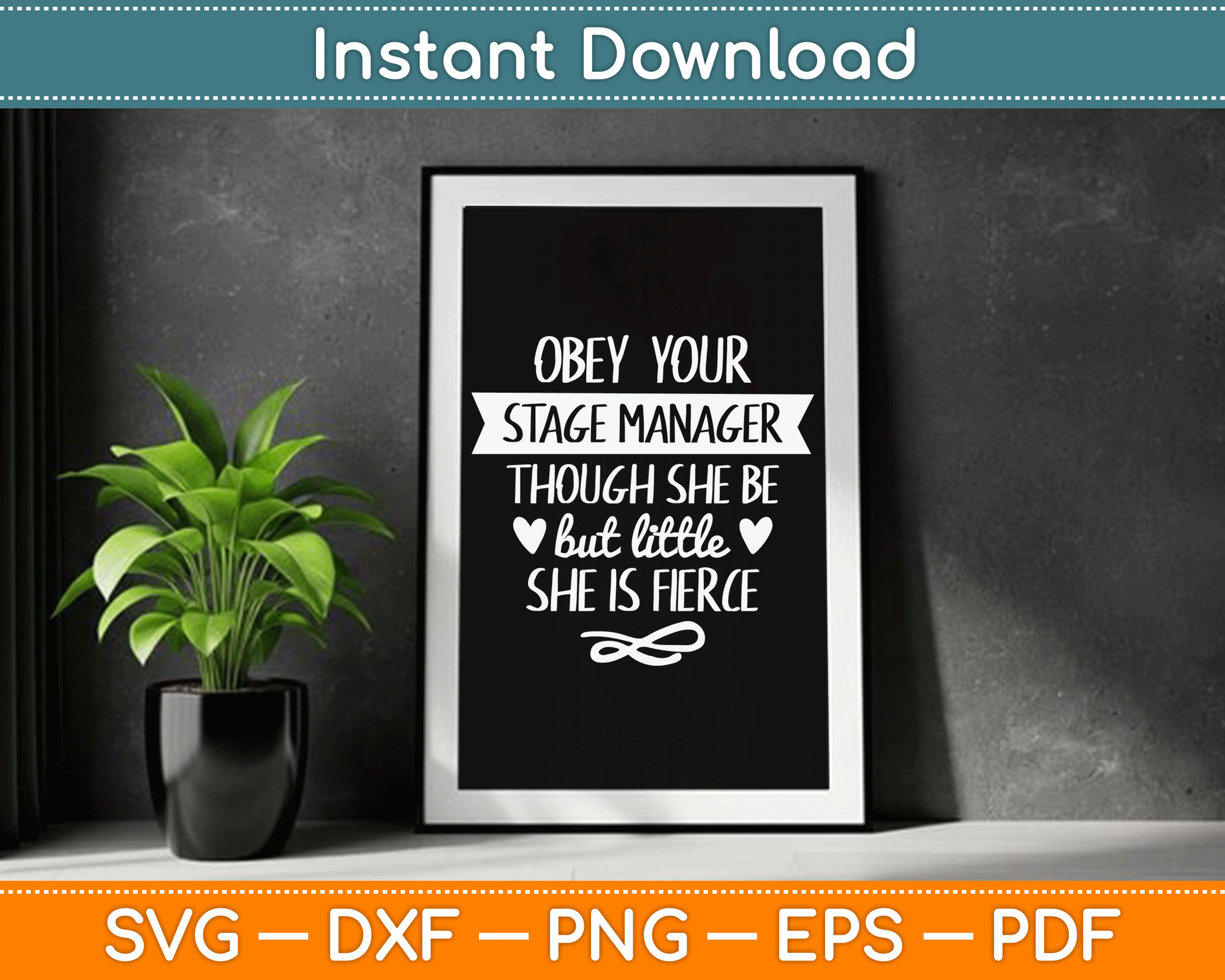 Obeys Your Stage Manager Stage Crew Backstage Theater SVG Digital Cutting File
