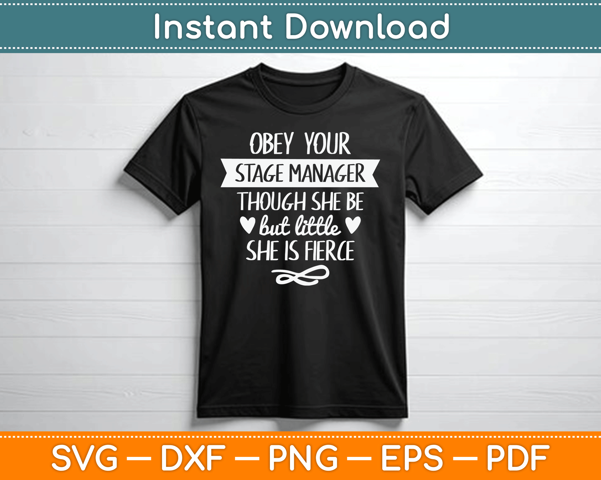 Obeys Your Stage Manager Stage Crew Backstage Theater SVG Digital Cutting File