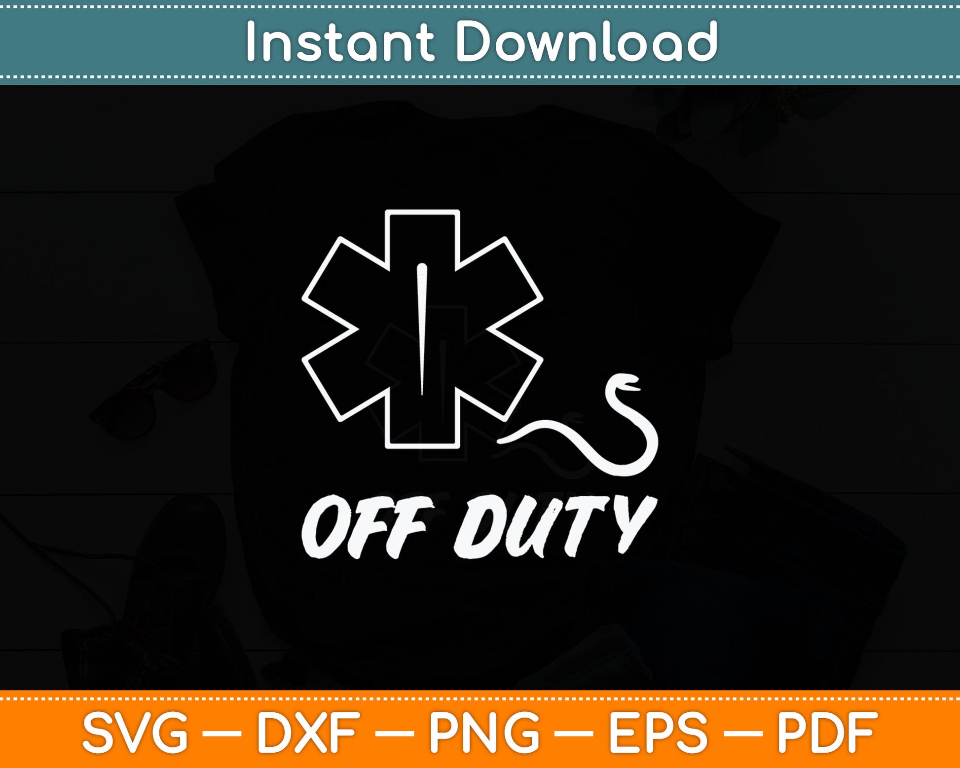 Off Duty Paramedic Medic Emergency First Responder Funny EMT Svg Digital Cutting File