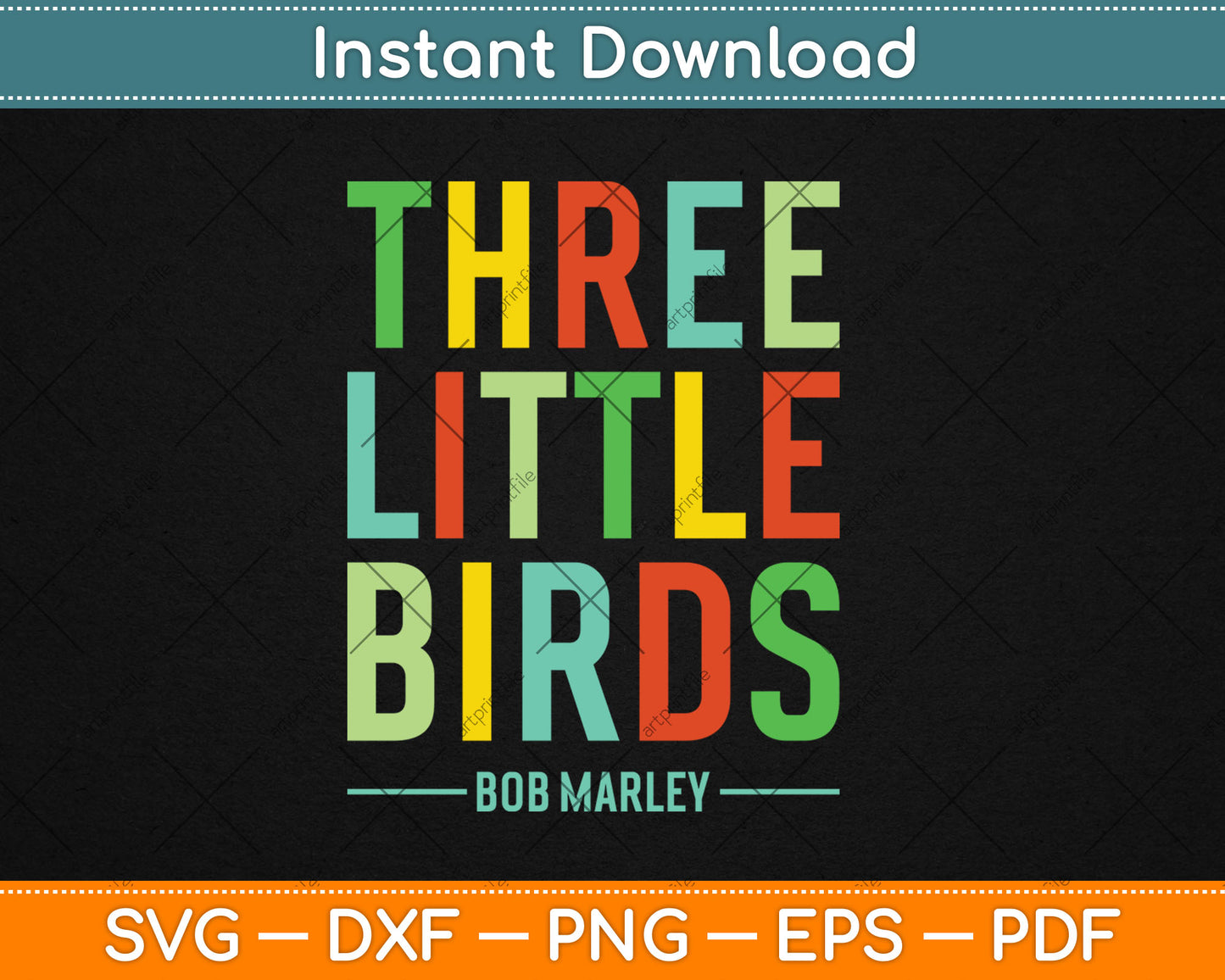 Official Bob Marley Three Little Birds Svg Digital Cutting File