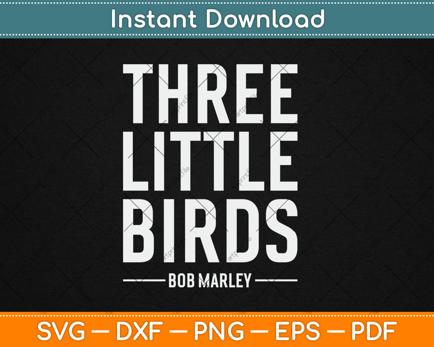 Official Bob Marley Three Little Birds Svg Design Digital Cutting File