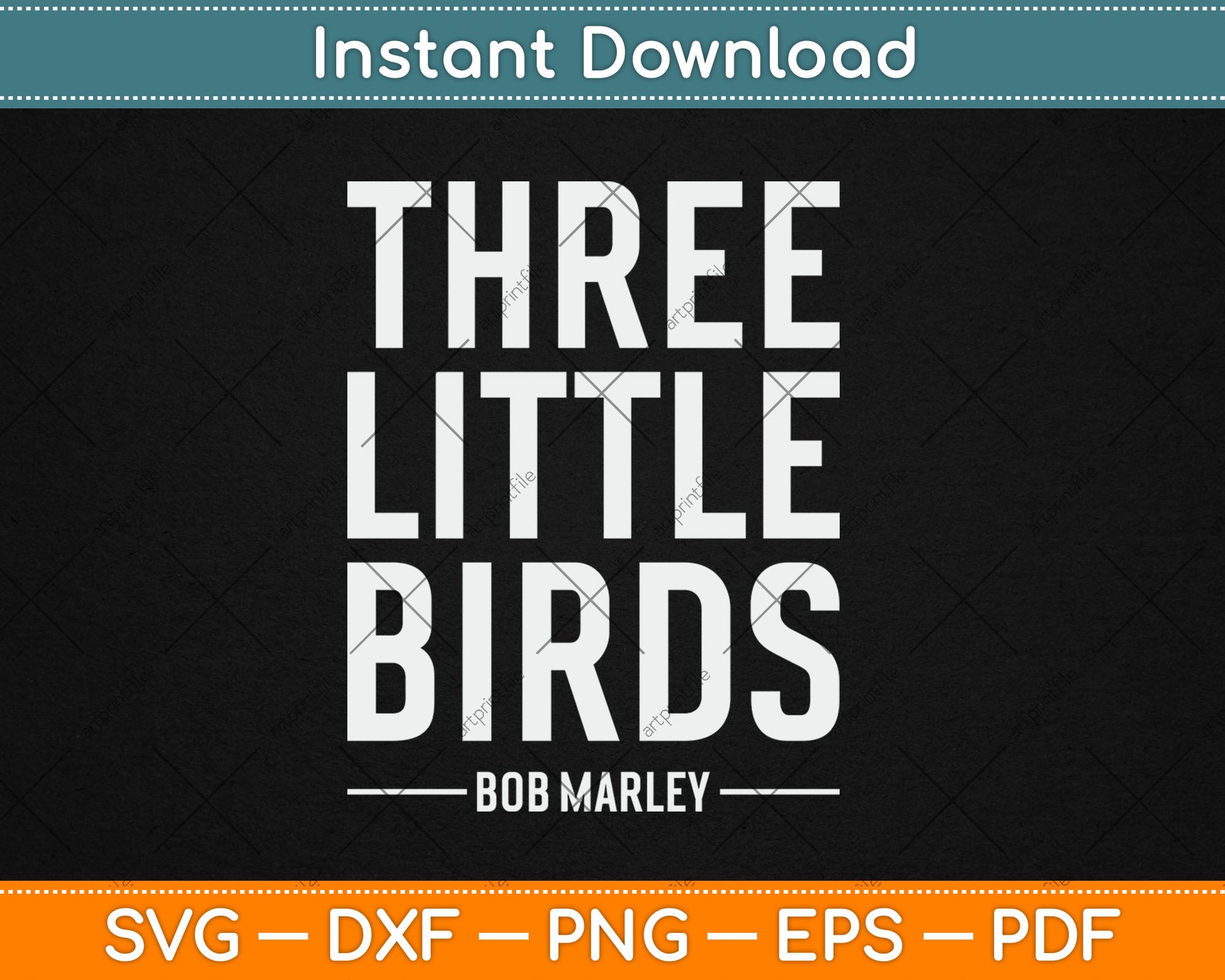 Official Bob Marley Three Little Birds Svg Design Digital Cutting File