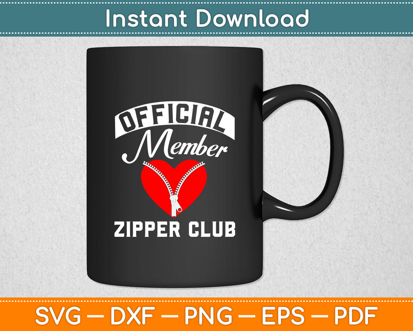 Official Member Zipper Club Heart Cardiologist For Patients Svg Digital Cutting File