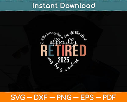 Officially Retired 2025 Heart Father's Day Svg Digital Cutting File