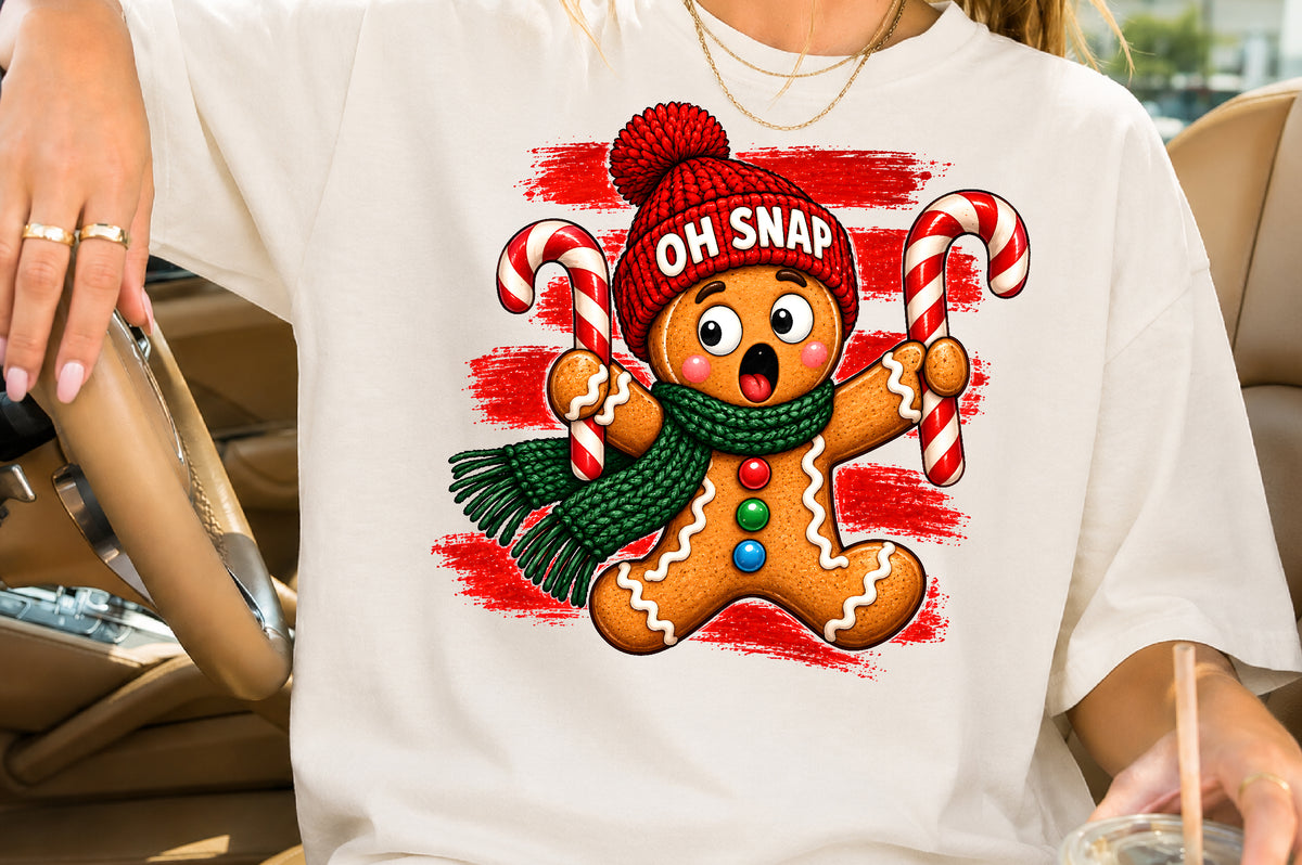 Oh Snap Gingerbread Man Christmas PNG