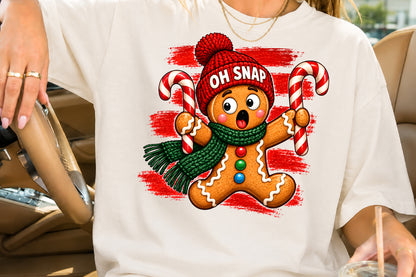 Oh Snap Gingerbread Man Christmas PNG