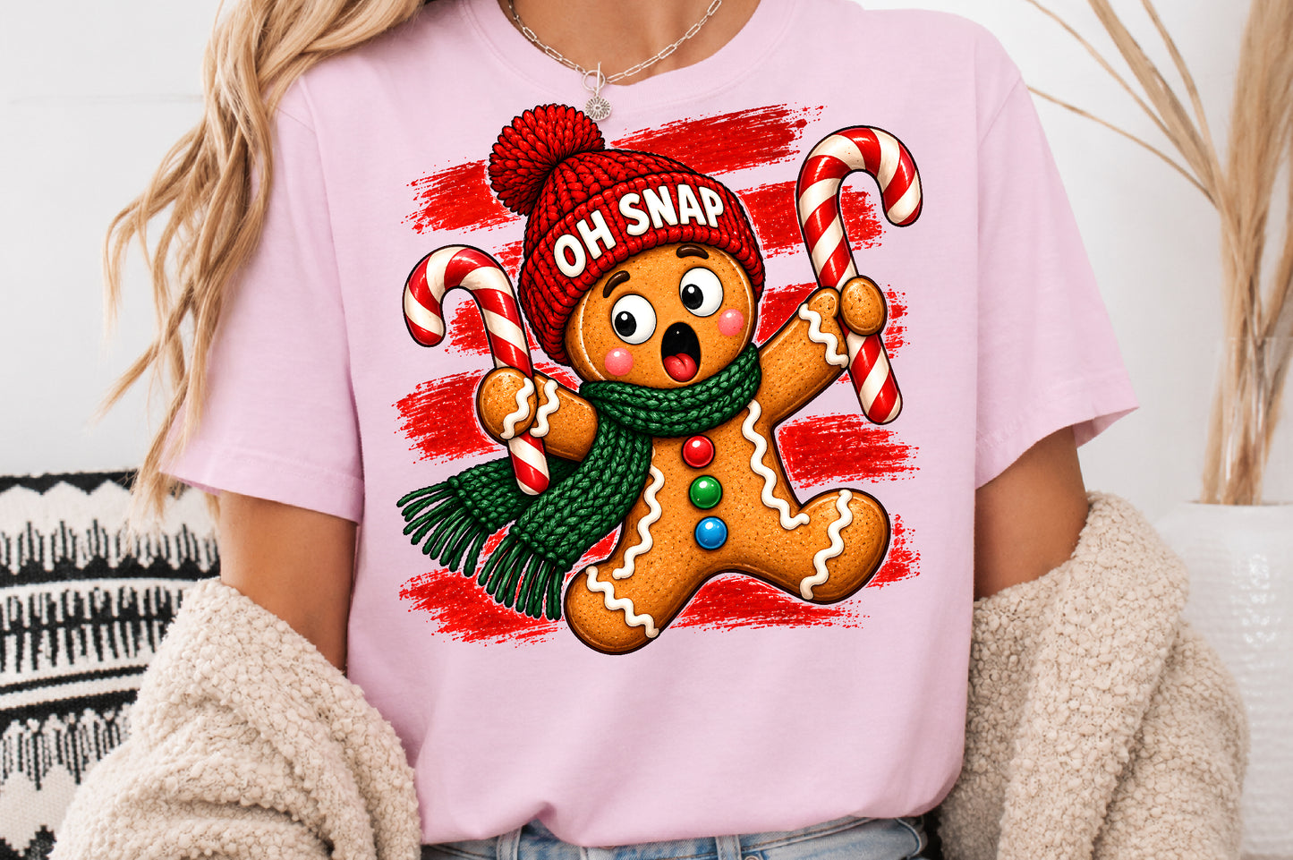 Oh Snap Gingerbread Man Christmas PNG