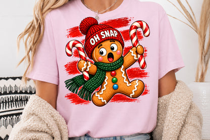 Oh Snap Gingerbread Man Christmas PNG