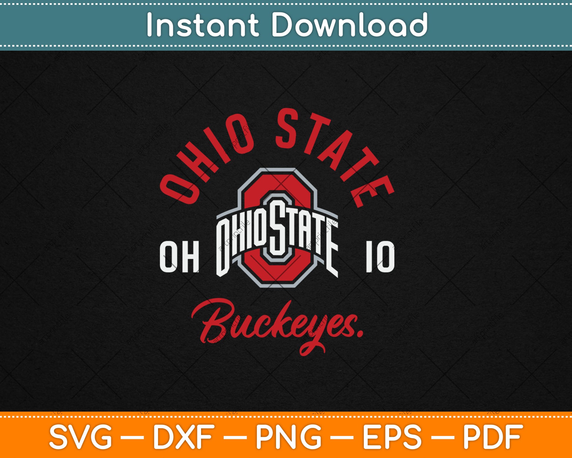 Ohio State Buckeyes Women's Black Svg Digital Cutting File