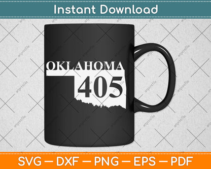 Oklahoma Map 405 Area Code Vintage Svg Digital Cutting File