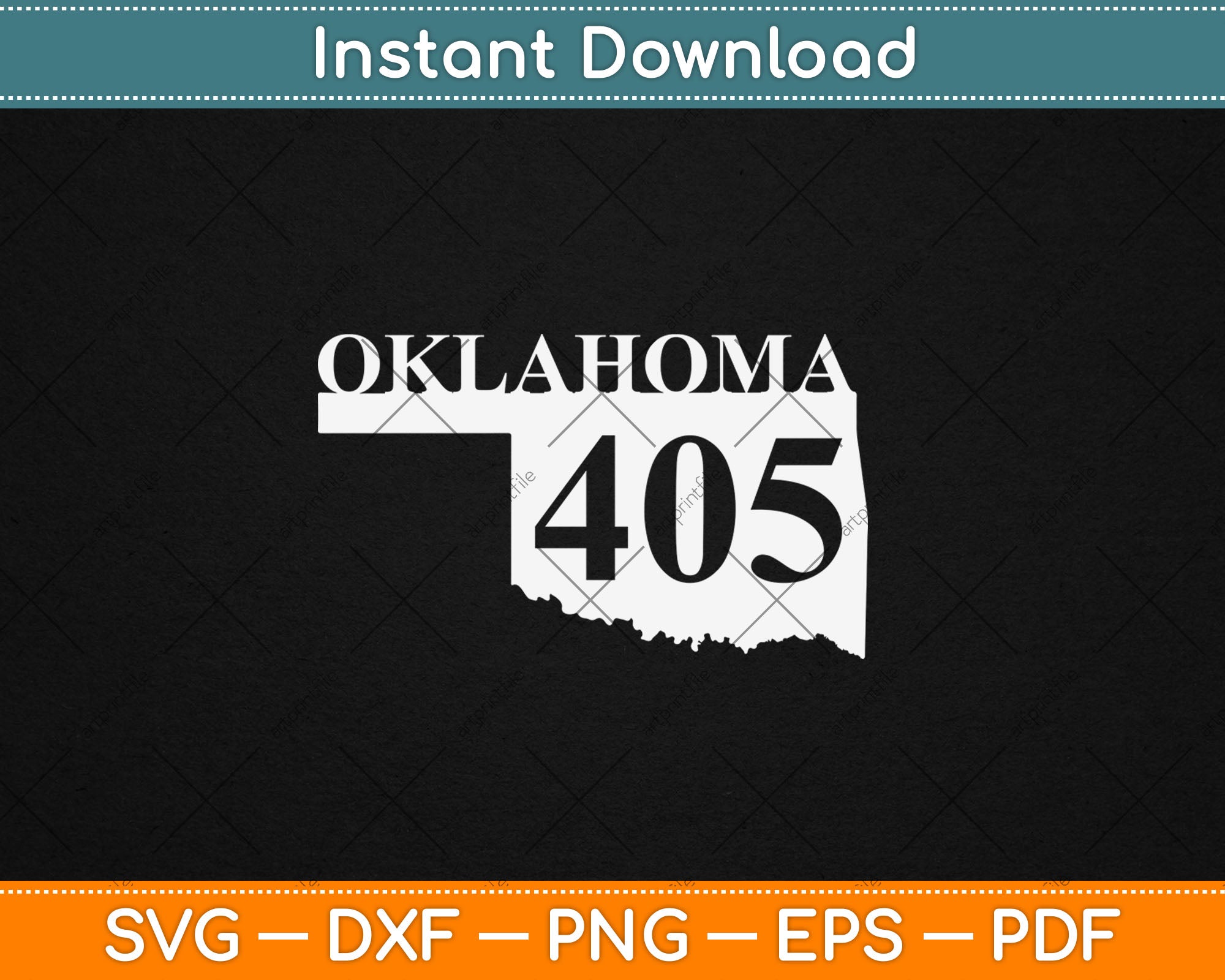 Oklahoma Map 405 Area Code Vintage Svg Digital Cutting File – artprintfile