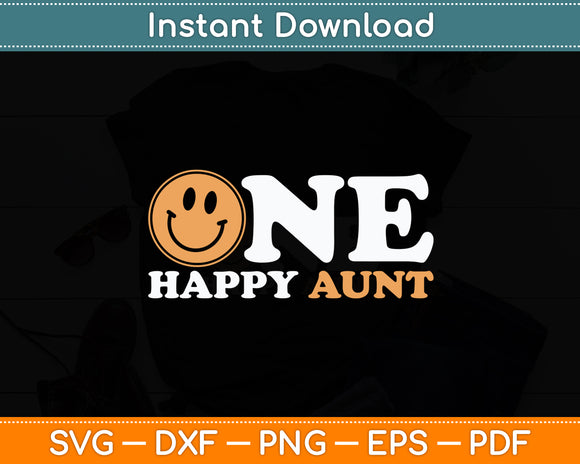 One Happy Aunt 1st Birthday One Cool Dad Family Matching Svg Digital Cutting File