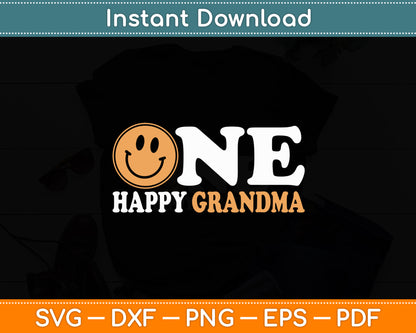 One Happy Grandma 1st Birthday One Cool Grandma Svg Digital Cutting File