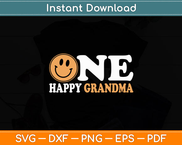 One Happy Grandma 1st Birthday One Cool Grandma Svg Digital Cutting File
