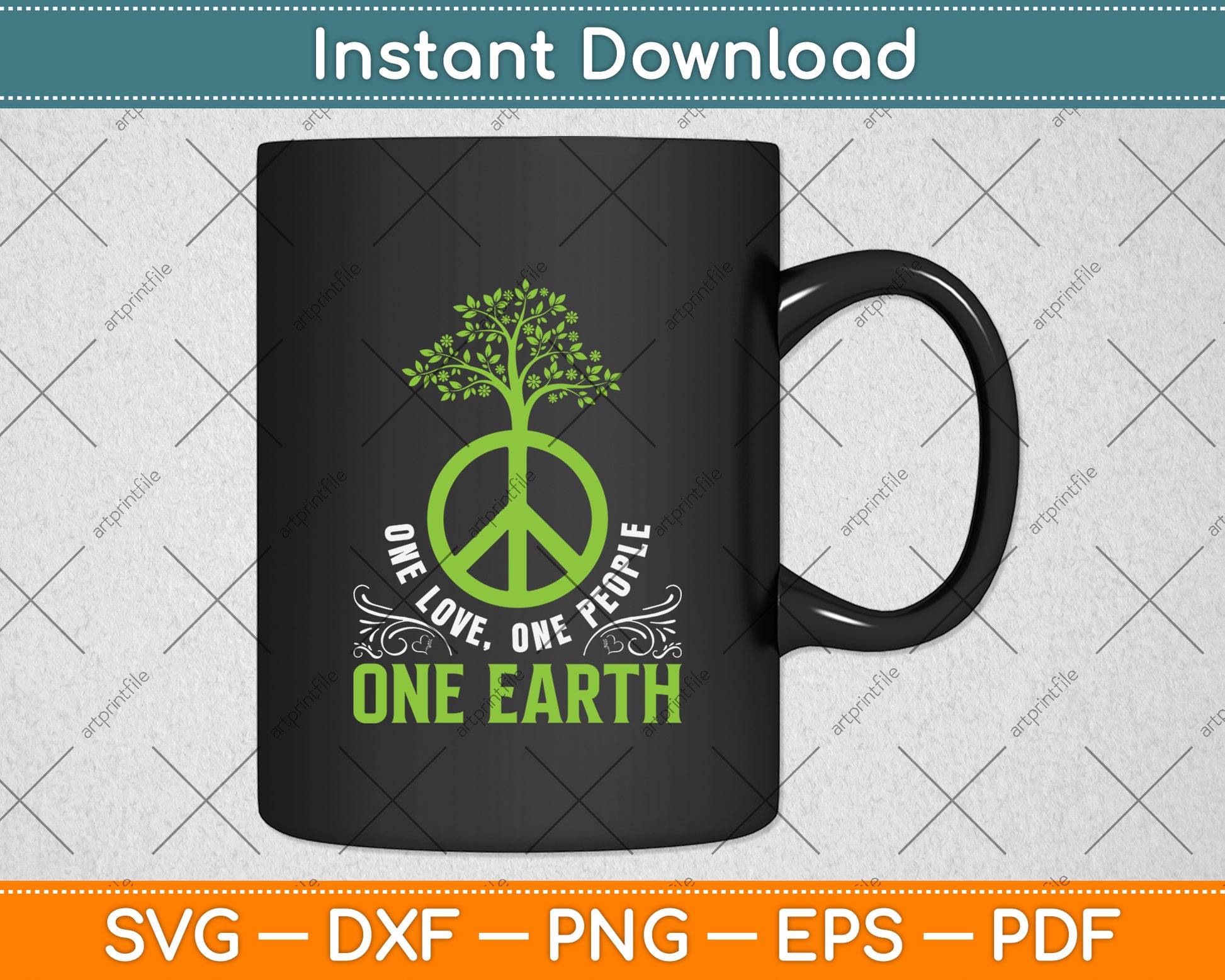 One Love One People One Earth Svg Png Dxf Digital Cutting File