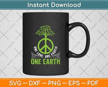 One Love One People One Earth Svg Png Dxf Digital Cutting File