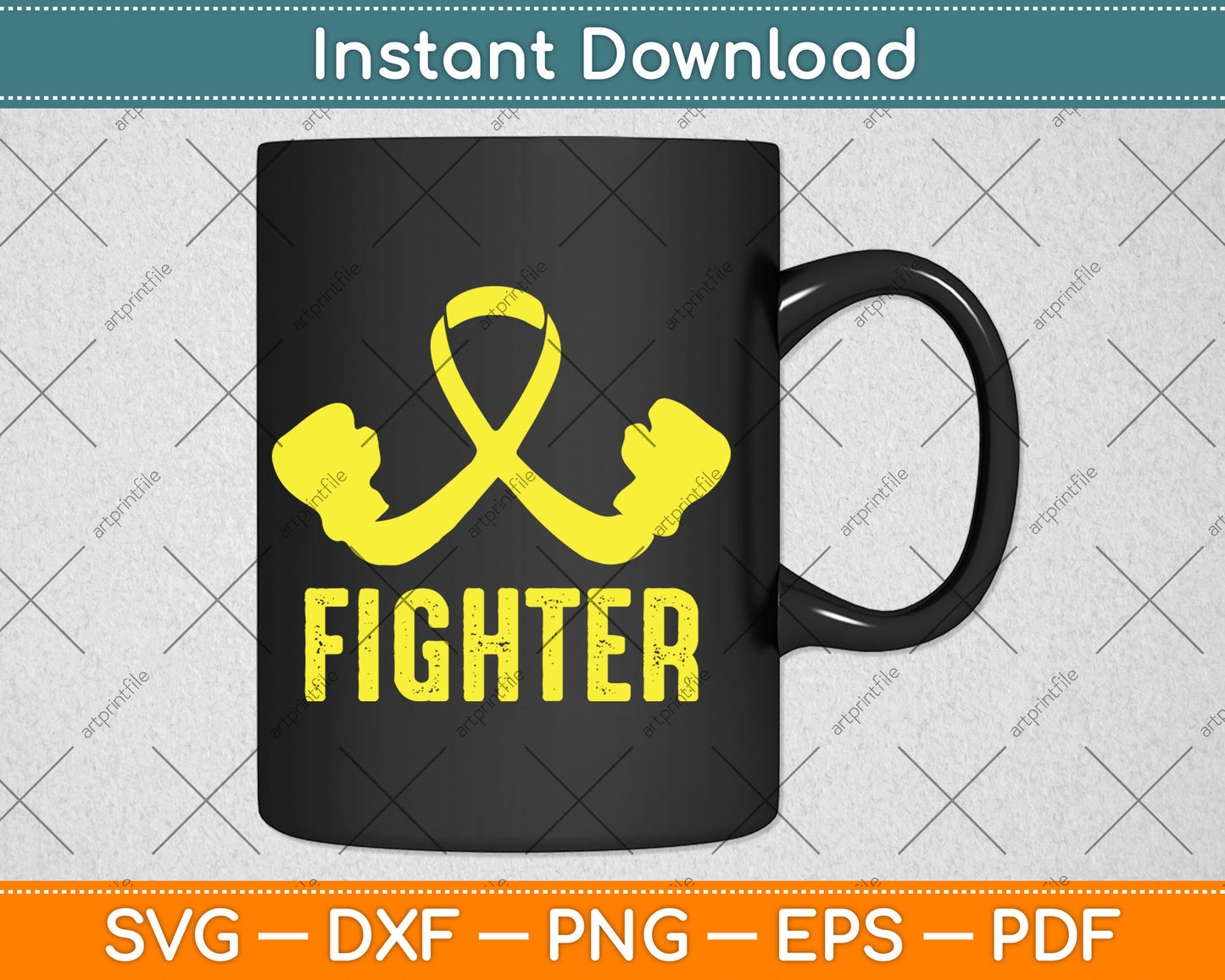 Osteosarcoma Awareness Fighter Svg Digital Cutting File