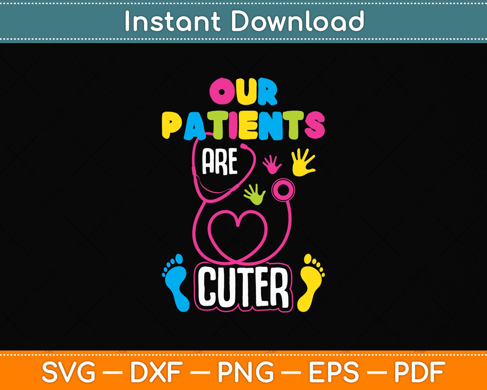 Our Patients Are Cuter Pediatric Nurse Hospital Staff Nursing Funny Svg Cutting File