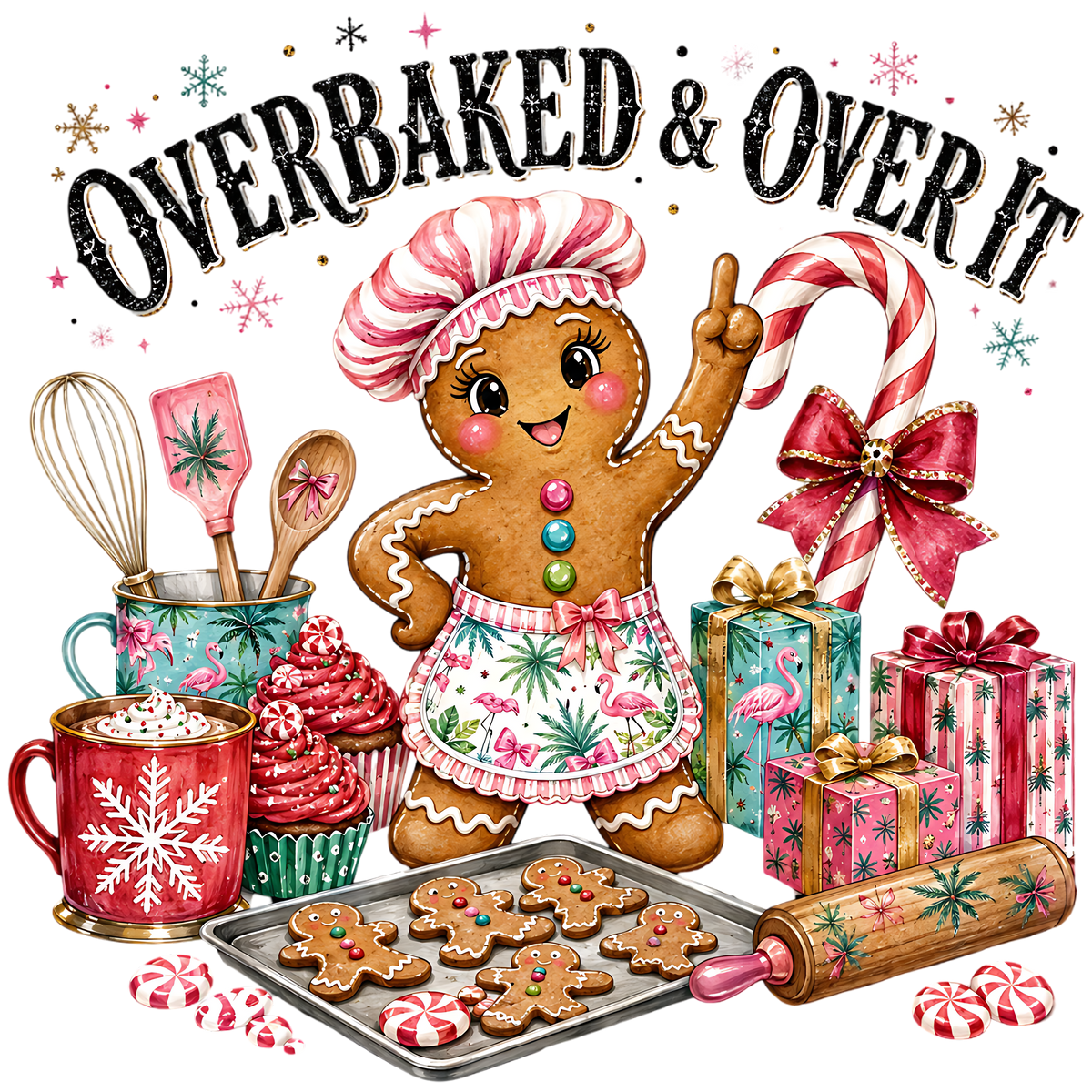 Overbaked Gingerbread Christmas PNG