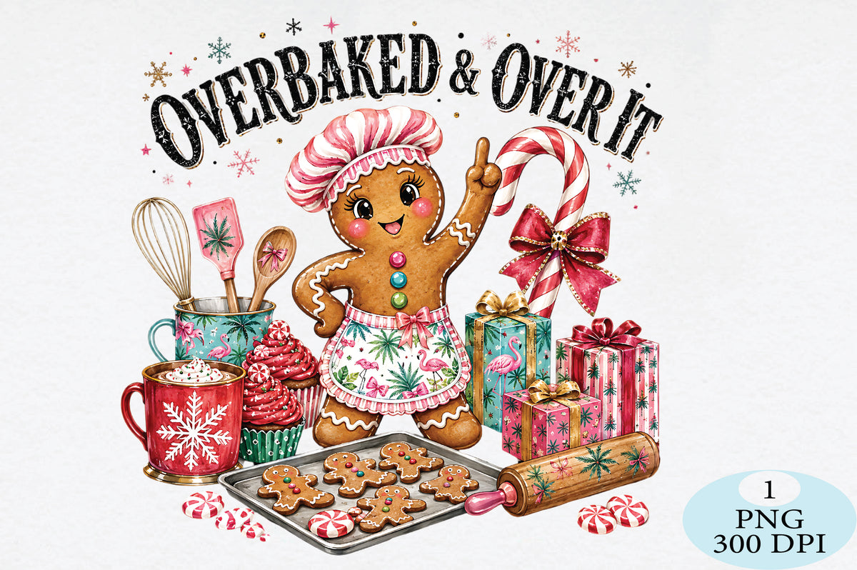 Overbaked Gingerbread Christmas PNG