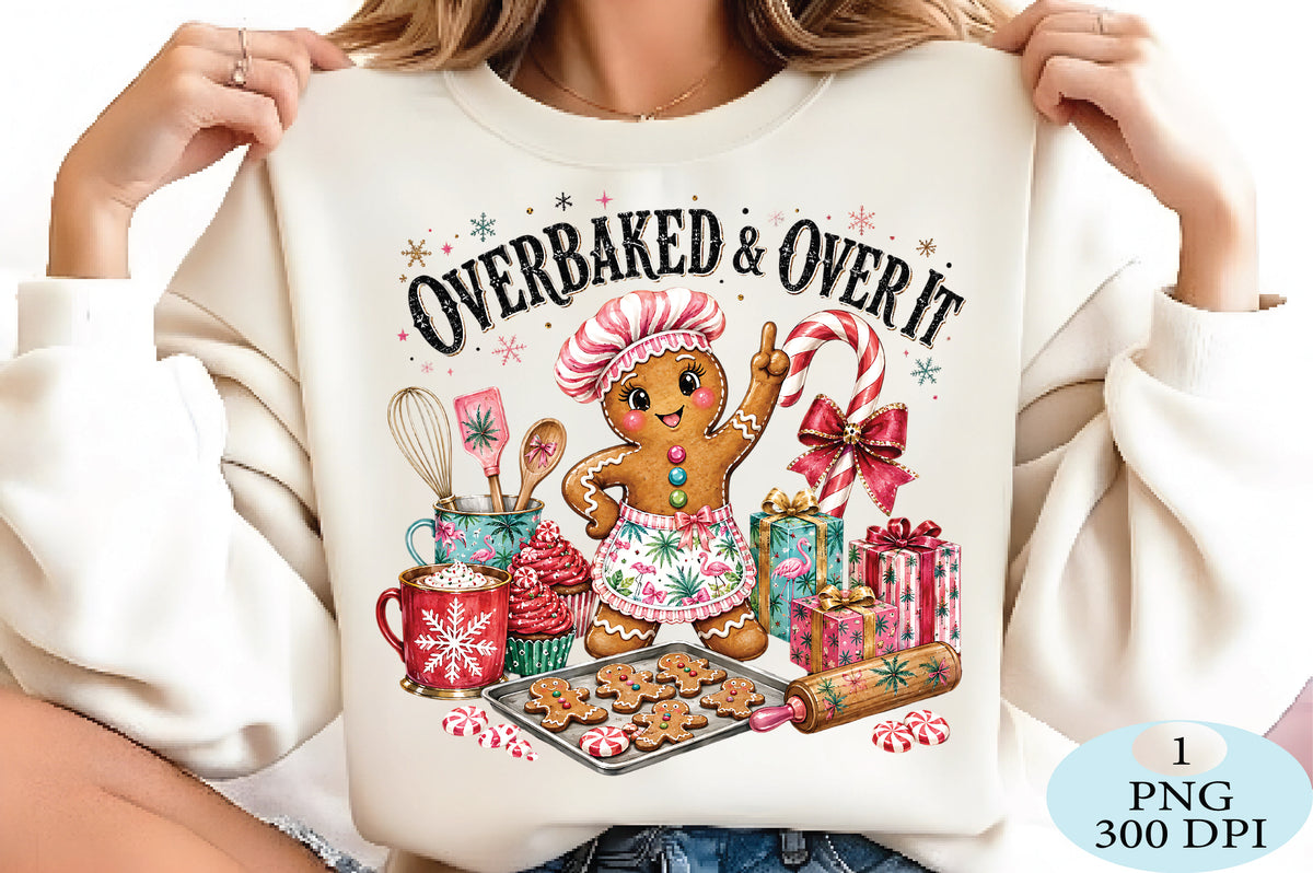 Overbaked Gingerbread Christmas PNG