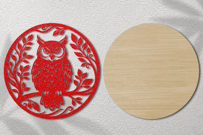 Owl Christmas Ornament Laser Cut SVG