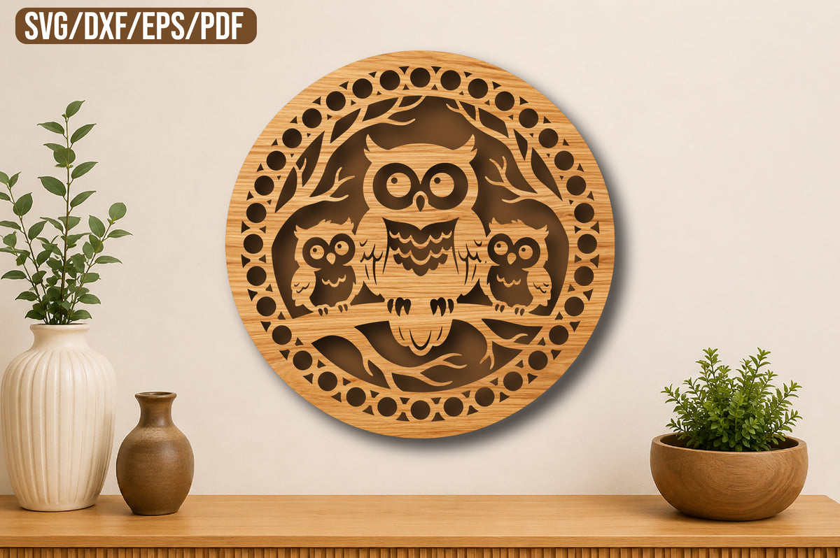 Owl Family Halloween SVG