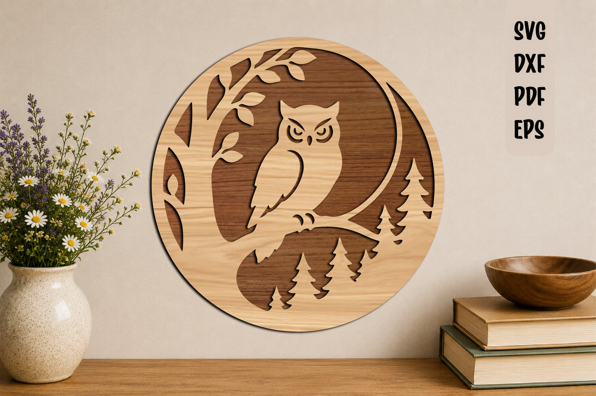 Owl Laser Cut SVG