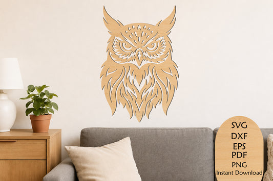 Owl Wall Art Laser Cut SVG File