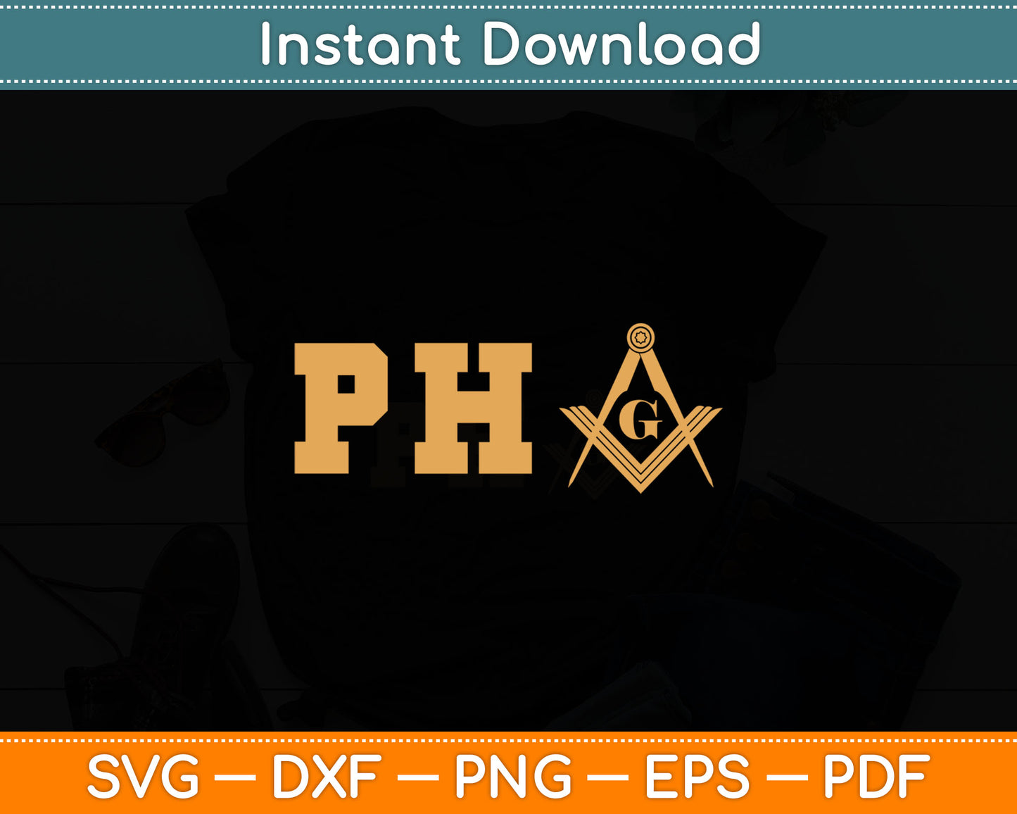 PHA Freemason Prince Hall Mason - Masonic Svg Digital Cutting File