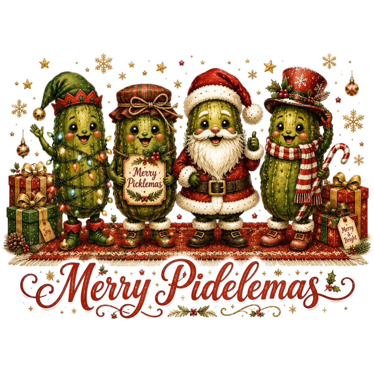 Funny Pickle Christmas PNG