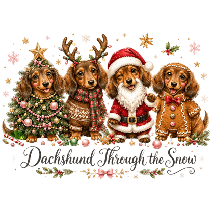 Dachshund Christmas PNG