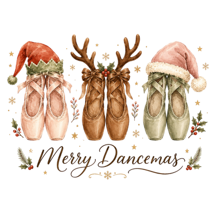 Merry Dancemas Christmas Ballet Shoes PNG