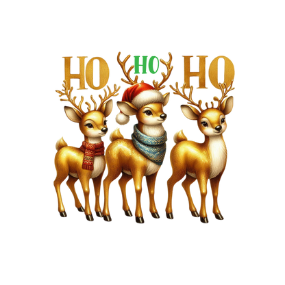 Christmas Reindeer PNG Clipart Ho Ho Ho Watercolor Deer Holiday Design