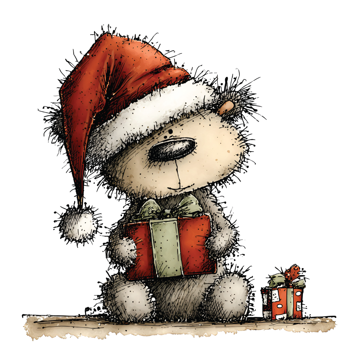 Hand Drawn Christmas Animals Clipart PNG Watercolor Woodland Animals