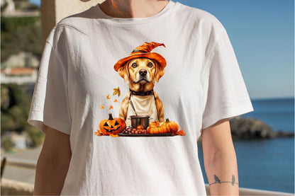 26 Halloween Dog Cooking Clipart PNG Bundle
