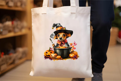 26 Halloween Dog Cooking Clipart PNG Bundle
