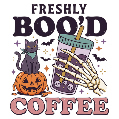 Freshly Boo’d Halloween Coffee PNG