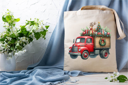 30 Christmas Truck Clipart Bundle