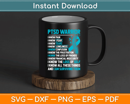 PTSD Mental Health Awareness SVG Digital Cutting File