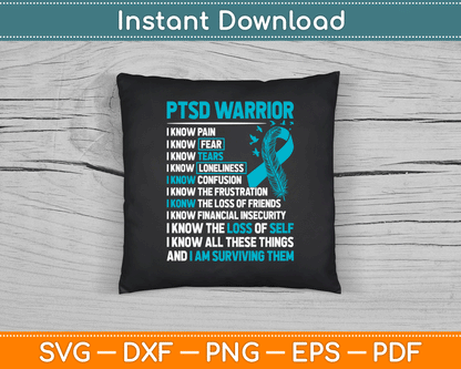 PTSD Mental Health Awareness SVG Digital Cutting File