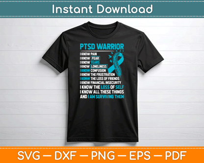 PTSD Mental Health Awareness SVG Digital Cutting File