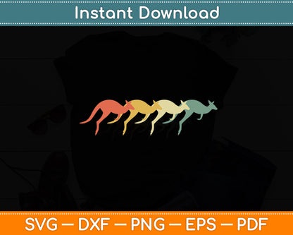 Pademelon Vintage Retro Kangaroo Animal Lover 60s 70s Svg Png Dxf Digital Cutting File