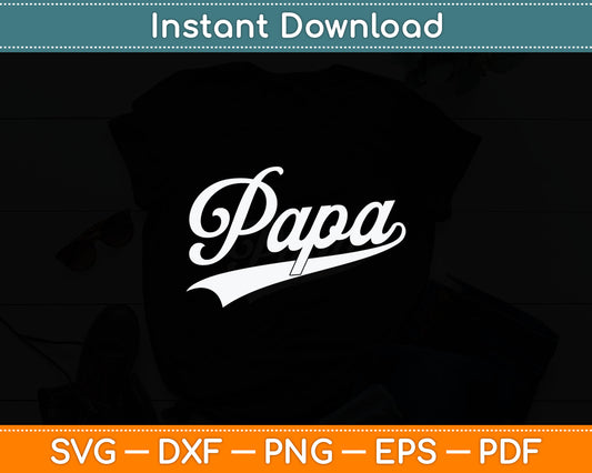 Papa Retro Style Father’s Day Svg Digital Cutting File