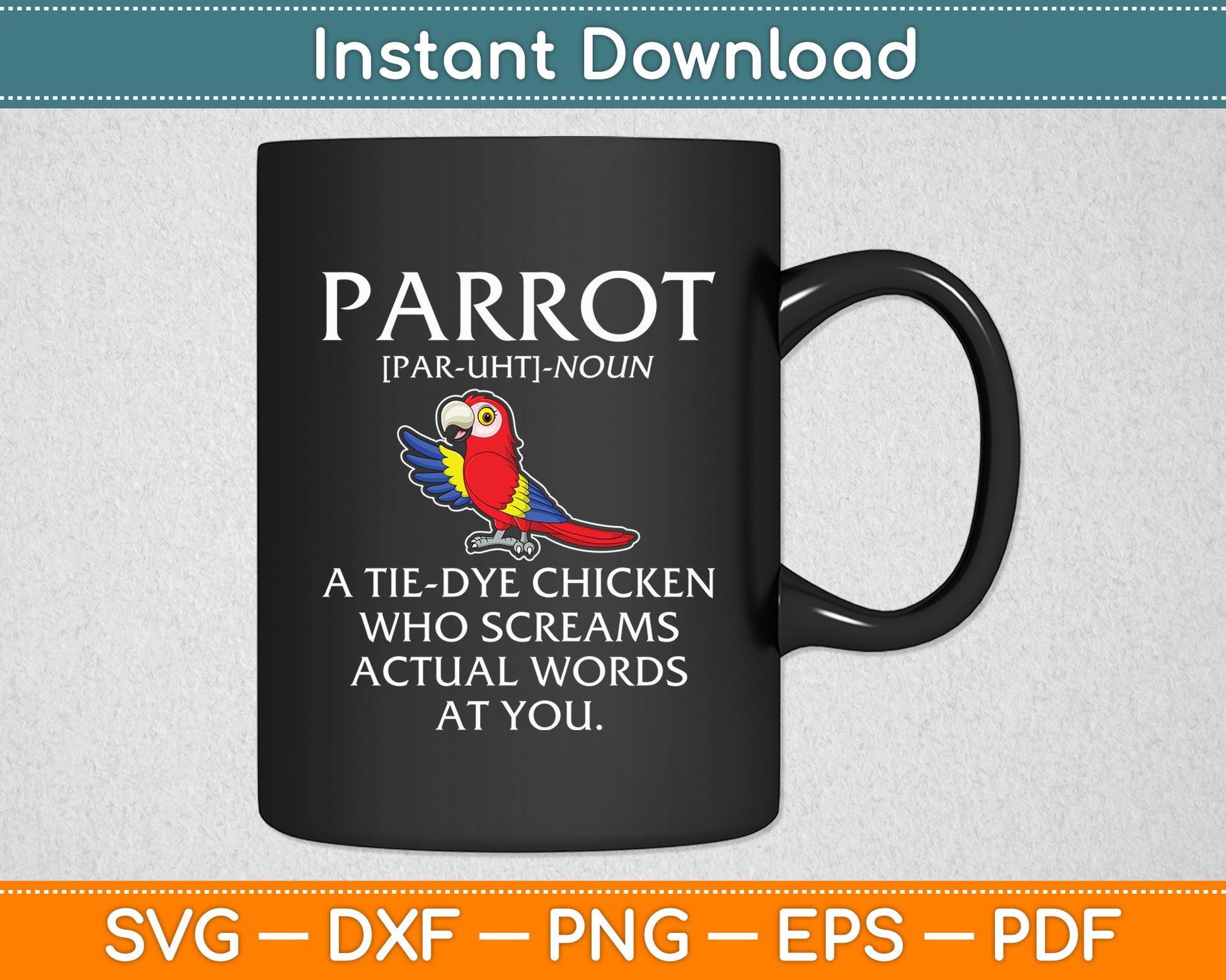 Parrot Definition Macaw Pet Funny Svg Digital Cutting File